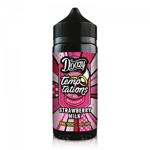 Doozy Temptations 100ml Shortfill E-Liquids Strawberry Milk