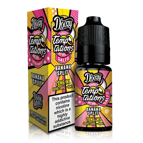 Doozy Temptations Nic Salt E-Liquids Banana Split