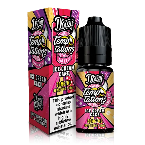 Doozy Temptations Nic Salt E-Liquids Ice Cream Cake