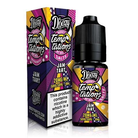 Doozy Temptations Nic Salt E-Liquids Jam Tart