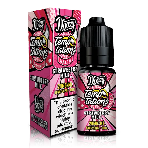 Doozy Temptations Nic Salt E-Liquids Strawberry Milk