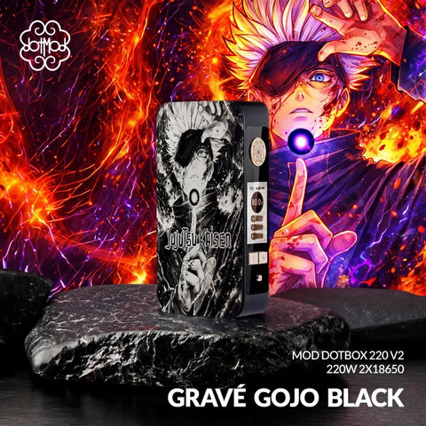 Dotmod dotBox 220W V2 Gunmetal Engraved Gojo Limited Edition Mod