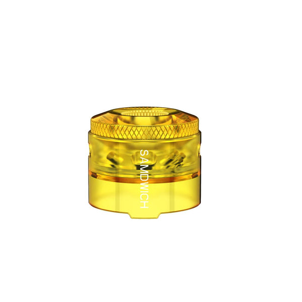 Dovpo x Across Vape Samdwich RDA Translucent Polished Top Caps Side Air Intake - Amber