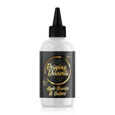 Dripping Desserts 200ml Shortfill E-Liquid Apple Crumble & Custard