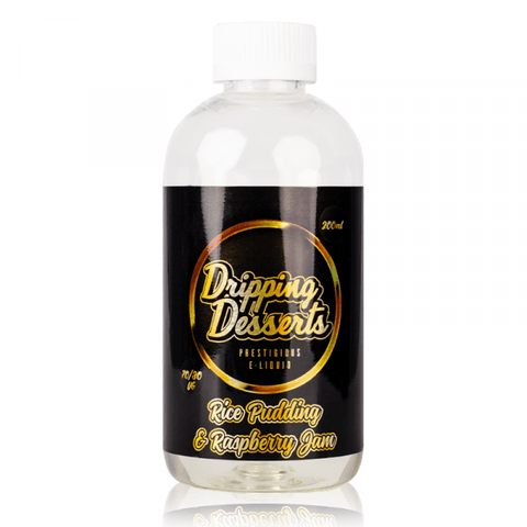 Dripping Desserts 200ml Shortfill E-Liquid Rice Pudding & Raspberry Jam