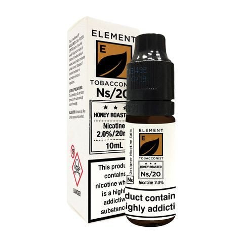 Element NS Nic Salt 10ml Juice Range Honey Roasted Tobacco
