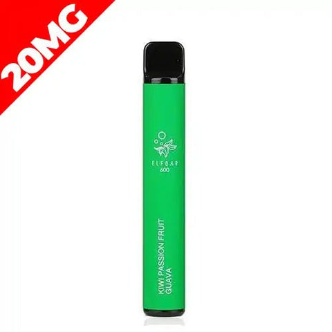 Elf Bar 600 Disposable Pod Kit 20mg 20mg Kiwi Passionfruit Guava