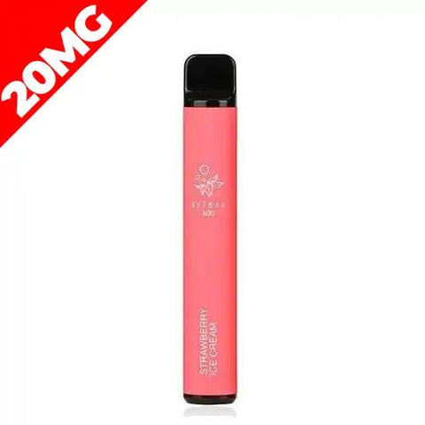 Elf Bar 600 Disposable Pod Kit 20mg 20mg Strawberry Ice Cream(Snoow)