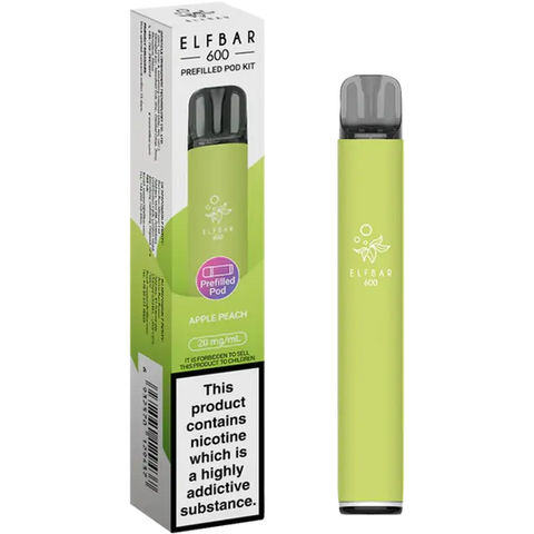 Elf Bar 600 Prefilled Pod Kit Apple Peach