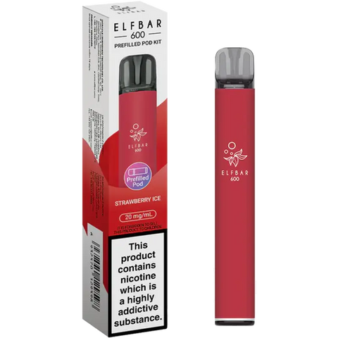 Elf Bar 600 Prefilled Pod Kit Strawberry Ice