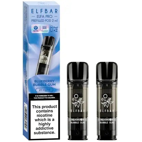 Elf Bar Elfa Pro Pre-filled Pods 20mg Blueberry Bubble Gum (BG)