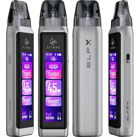 Elf Bar Elfx Ultra Vape Pod Kit Silver