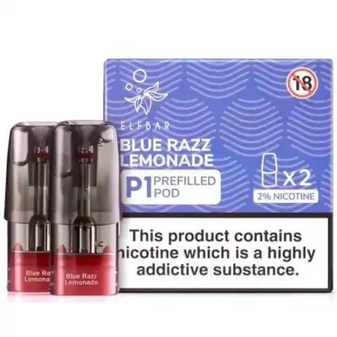 Elf Bar Mate P1 Prefilled Pods (2 Pods) Blue Razz Lemonade