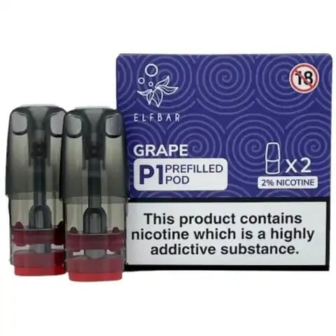 Elf Bar Mate P1 Prefilled Pods (2 Pods) Grape