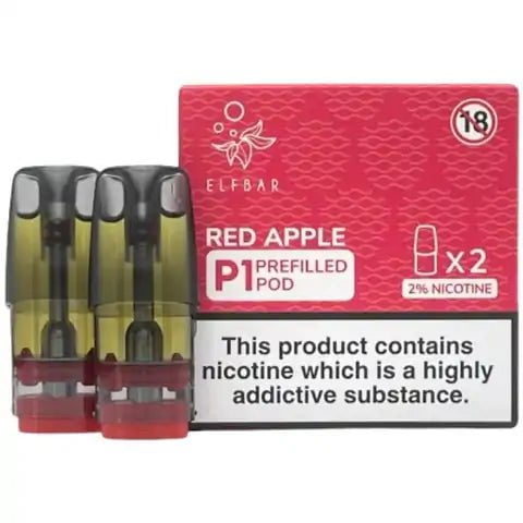 Elf Bar Mate P1 Prefilled Pods (2 Pods) Red Apple