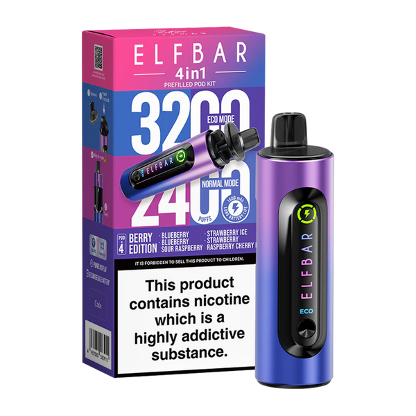 Elfbar 4 in 1 Pod Vape Kit Berry Edition
