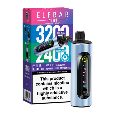 Elfbar 4 in 1 Pod Vape Kit Blue Edition