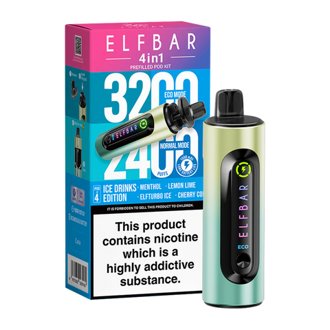 Elfbar 4 in 1 Pod Vape Kit Ice Drinks Edition