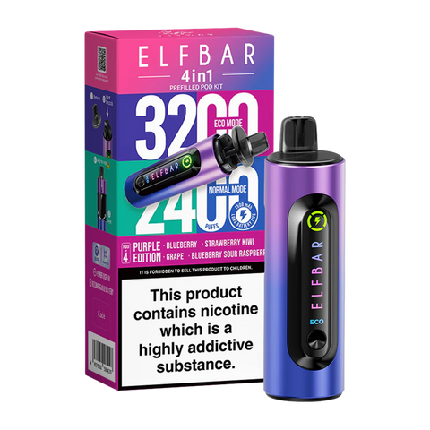 Elfbar 4 in 1 Pod Vape Kit Purple Edition
