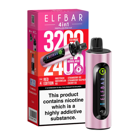 Elfbar 4 in 1 Pod Vape Kit Red Edition