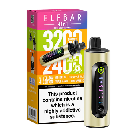 Elfbar 4 in 1 Pod Vape Kit Yellow Edition