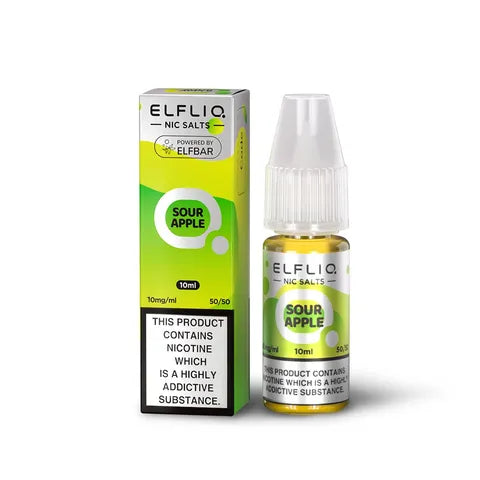 Elf Bar Elfliq 10mg Nic Salts Sour Apple