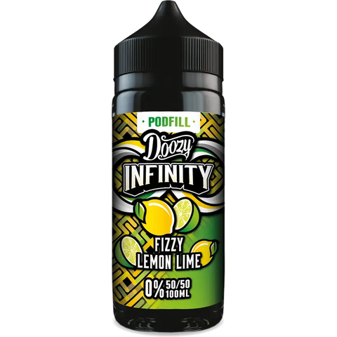 Doozy Vape Infinity Podfill 50/50 100ml Shortfill Fizzy Lemon Lime