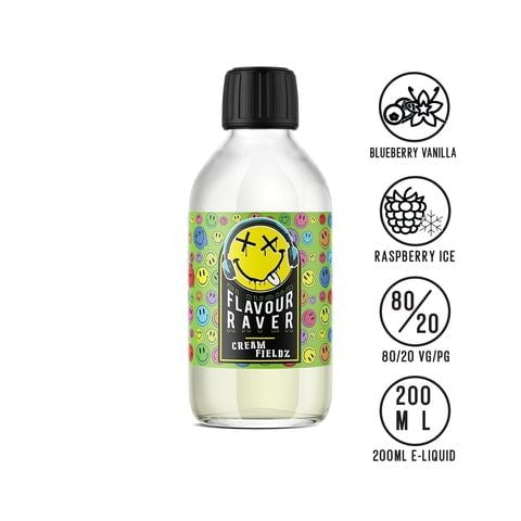 Flavour Raver 200ml Shortfill E-Liquid Cream Fieldz
