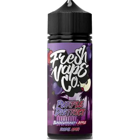 Fresh Vape Co 100ml Shortfill Purple District