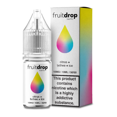 Fruit Drop 10ml Nic Salts Citrus Lychee Ice