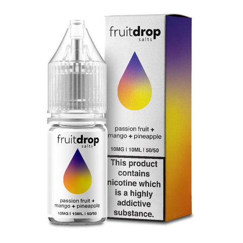 Fruit Drop 10ml Nic Salts Passionfruit Mango Pineapple