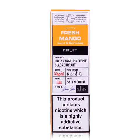 Glas Basix Nic Salt E-Liquids Fresh Mango