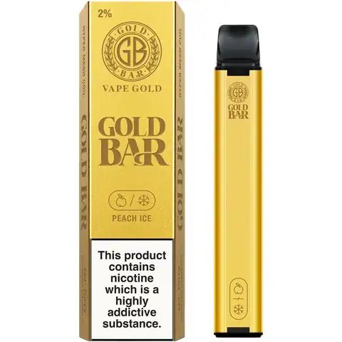 Gold Bar Vape Disposable 600 Peach Ice
