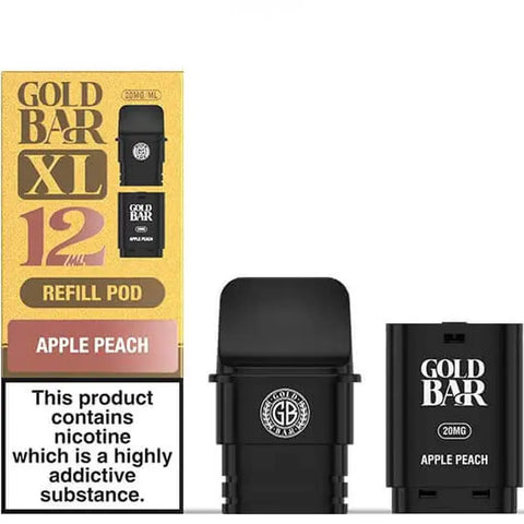 Gold Bar XL Replacement Pods Apple Peach