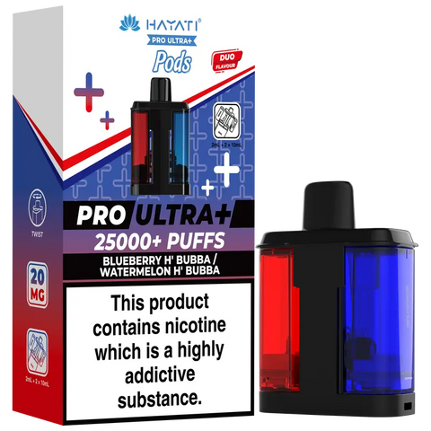 Hayati Pro Ultra Plus 25K Refill Pods Blueberry H'Bubba Watermelon H'Bubba