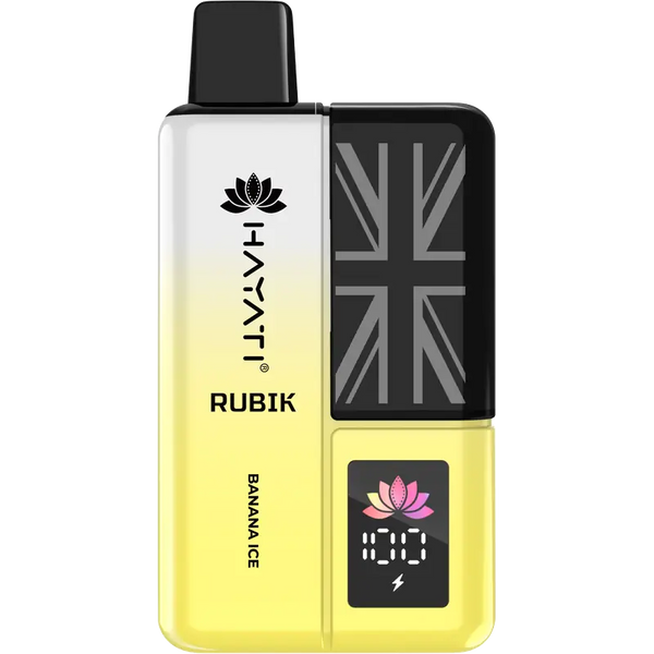 Hayati Rubik 7000 Puff Prefilled Vape Kit Banana Ice