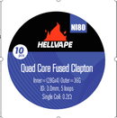 Hellvape Special Blended Wire Premade Coils 10pcs Ni80 Quad Core Fused Clapton 0.2ohm
