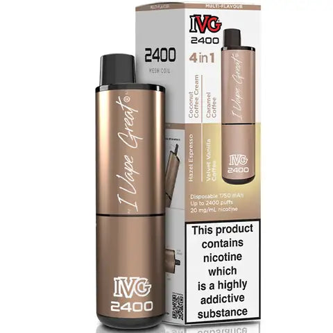 IVG 2400 4 in 1 Disposable Pod Vape Coffee Edition
