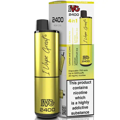 IVG 2400 4 in 1 Disposable Pod Vape Lemon Edition
