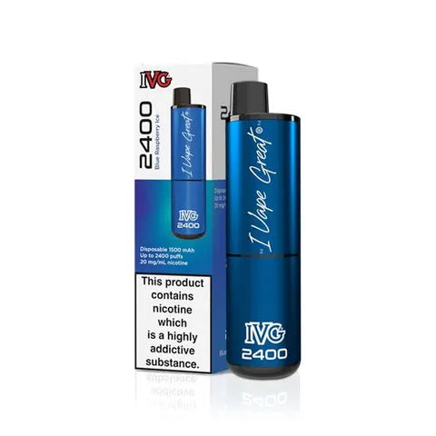 IVG 2400 Disposable Pod Vape Blue Raspberry Ice