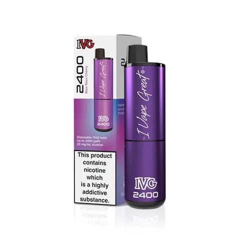 IVG 2400 Disposable Pod Vape Blue Razz Cherry