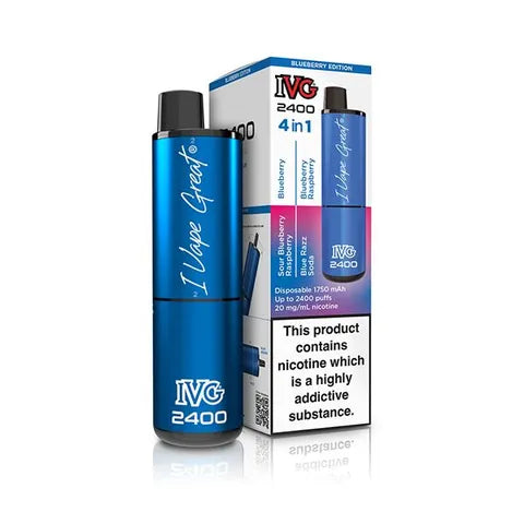 IVG 2400 4 in 1 Disposable Pod Vape Blueberry Edition