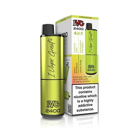 IVG 2400 4 in 1 Disposable Pod Vape Citrus edition