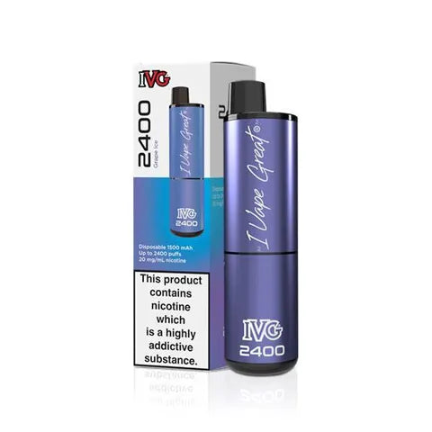 IVG 2400 Disposable Pod Vape Grape Ice