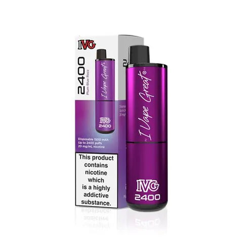 IVG 2400 Disposable Pod Vape Plum Blue Razz