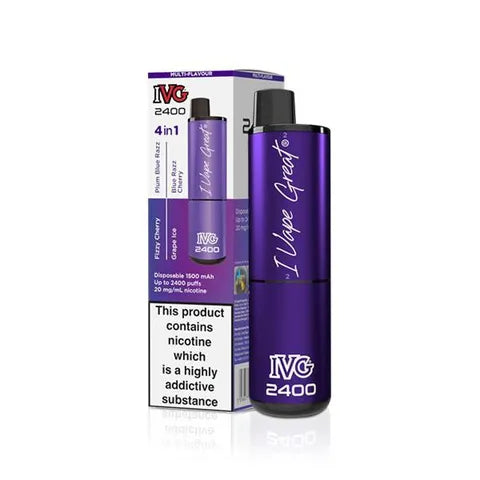 IVG 2400 4 in 1 Disposable Pod Vape Purple Edition