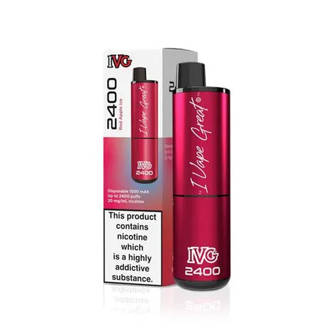 IVG 2400 Disposable Pod Vape Red Apple Ice