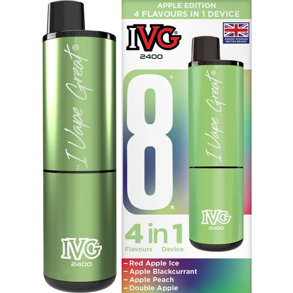 IVG 2400 Prefilled Vape Pod Kit 4-in-1 Apple Edition