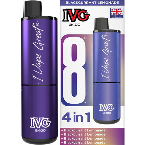 IVG 2400 Prefilled Vape Pod Kit Blackcurrant Lemonade