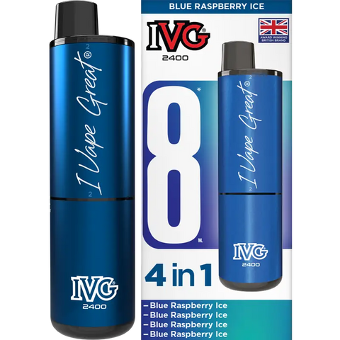 IVG 2400 Prefilled Vape Pod Kit Blue Raspberry Ice